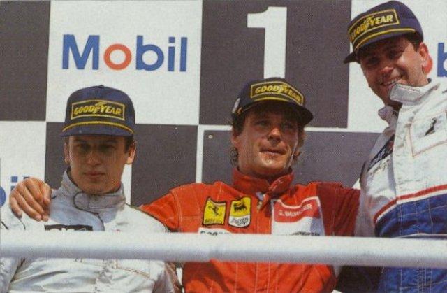 Berger, Panis e Bernard no pódio, O momento mais feliz da Ligier em 1994.
