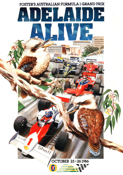 Capa do GP da Austrália de 1986